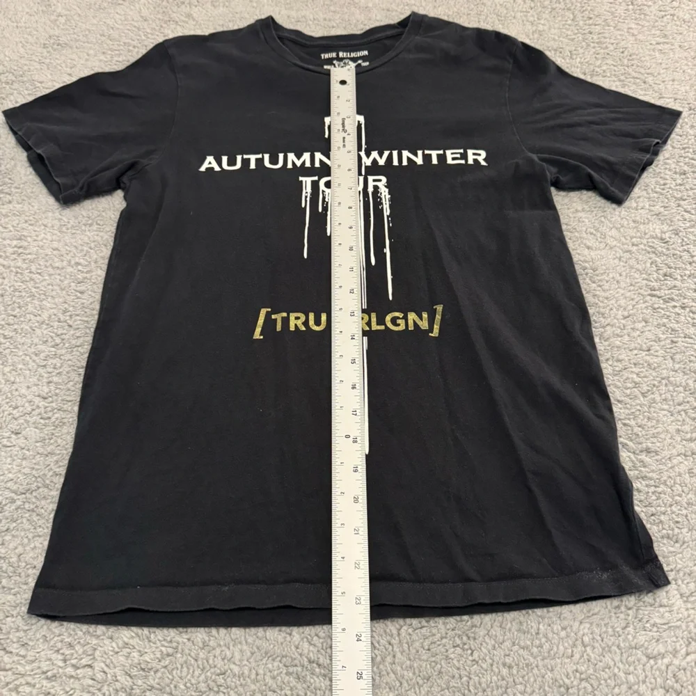 True Religion Autumn Winter World Tour‎ Men’s Shirt Size Small Black